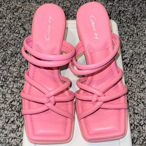 Circus by Sam Edelman Bubblegum Pink Knotted Strappy Mule